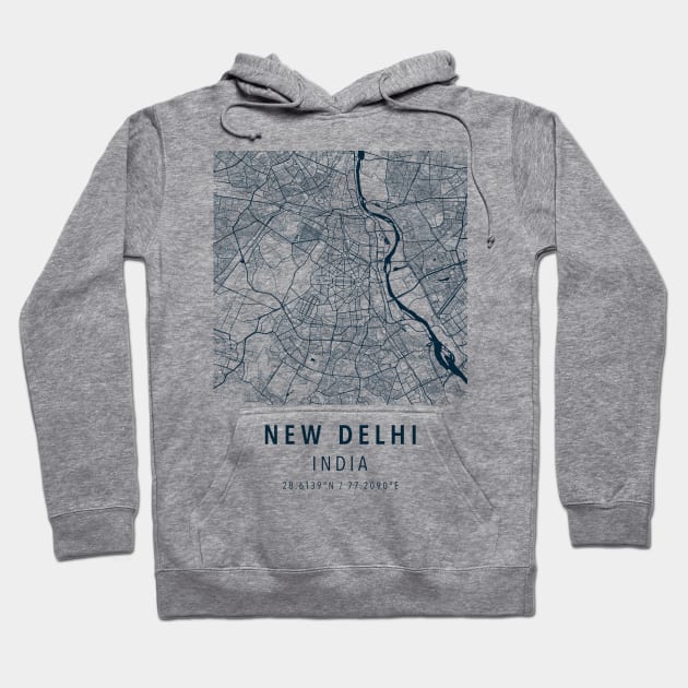 new delhi simple map Hoodie by boy cartograph